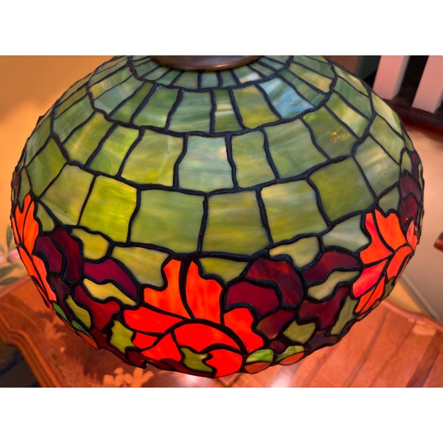 Early 20th Century Duffner and Kimberly Acorn Stained Glass Table Lamp For Sale In Philadelphia - Image 6 of 12