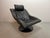 Set of Mid-Century Scandinavian Modern Move Lounge Chair and Ottoman in Black Leather by Takashi Okamura and Erik Marquardsen for Nelo, Sweden, 1960s For Sale - Image 4 of 14