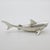 1970s Vintage Italian Handmade Silver Shark Figurine, Arezzo, Italy, 1970s For Sale - Image 5 of 12