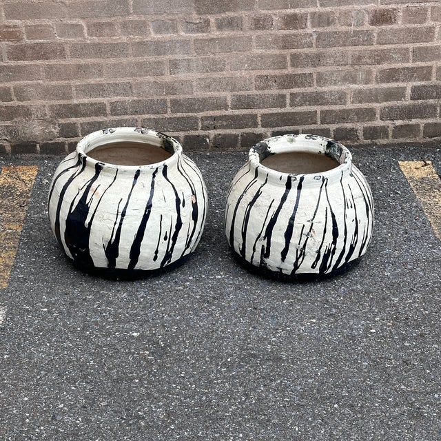 Paint Early 19th Century Pair Turkish Drippy Pots For Sale - Image 7 of 12