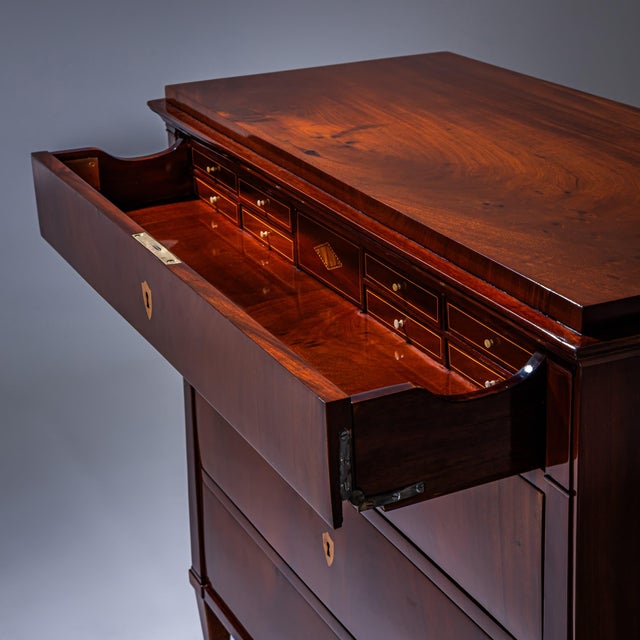 Antique Biedermeier Writing Chest, 1820 For Sale - Image 10 of 14