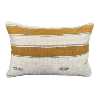 Turkish Hemp Pillow Cushion Natural Beige Brown Cushion Cover 16"x24" For Sale