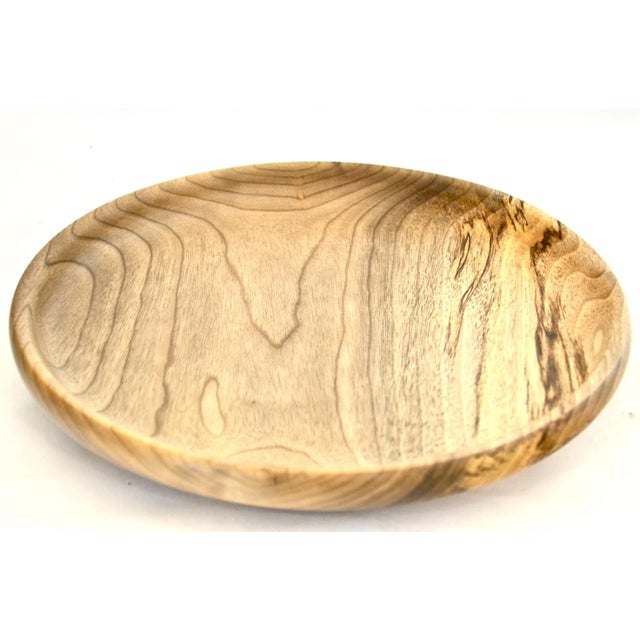 Round Hand Turned Myrtle Wood Tray For Sale - Image 4 of 7