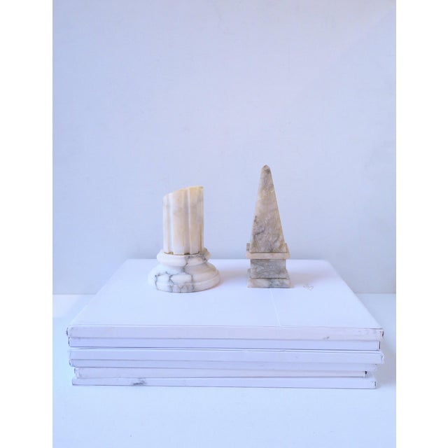 Italian Alabaster Marble Obelisk, Circa Early 20th Century For Sale - Image 4 of 16