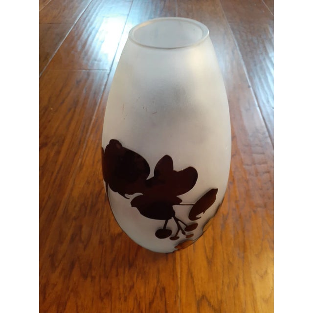 Glass 1950s Galle Style Cameo Glass Vase For Sale - Image 7 of 7