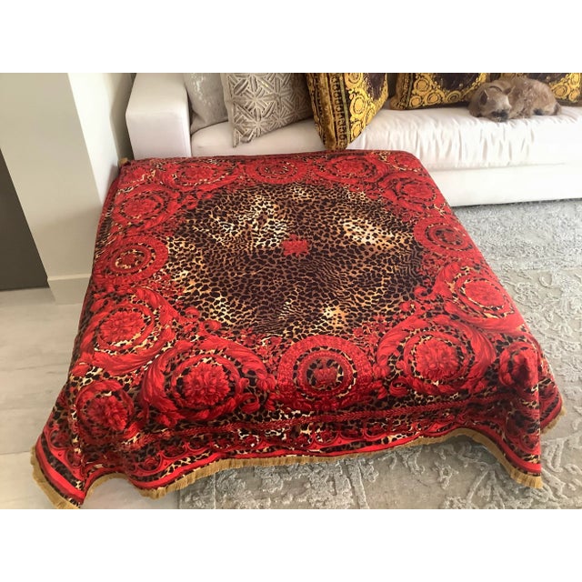 Baroque Versace Fabric Velvet Throw For Sale - Image 3 of 13
