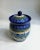 Maria Starzyk Blue Hand Painted Ceramic Jar For Sale - Image 10 of 10