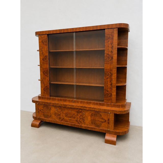 Wood Vintage Austrian Art Deco Bookcase, 1930s For Sale - Image 7 of 7
