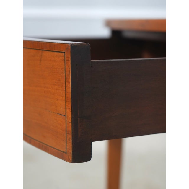 1960s English Satinwood Adams Style 1 Drawer Console Table For Sale - Image 4 of 16