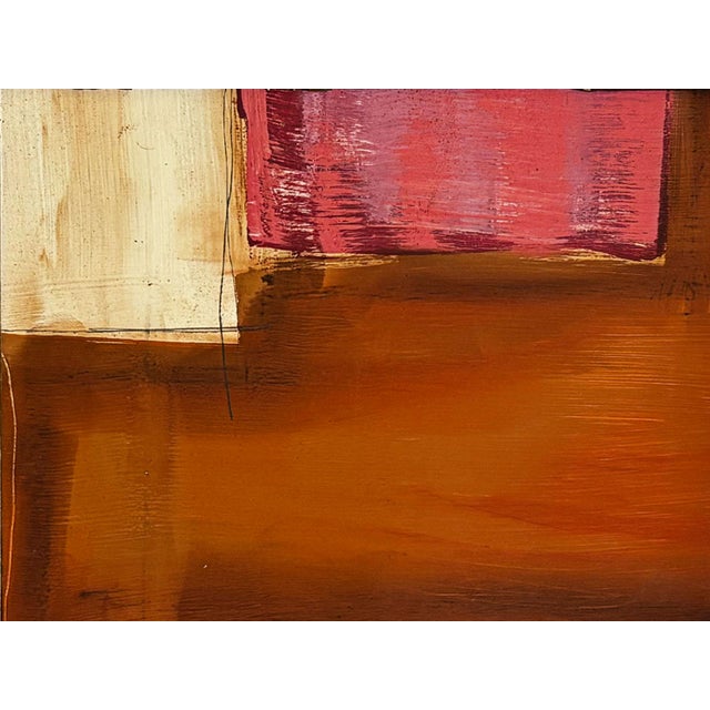 "Velvet Desire" Abstract Art in Antique Frame, Red Abstract Painting by JTS For Sale In Minneapolis - Image 6 of 10