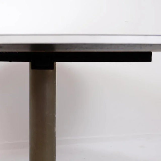 White Round Dining Table by Alfred Hendrickx for Belform, 1960 For Sale - Image 8 of 13