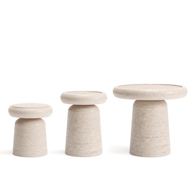 Not Yet Made - Made To Order New Modern Side Table in Travertine, Creator Ivan Colominas For Sale - Image 5 of 6