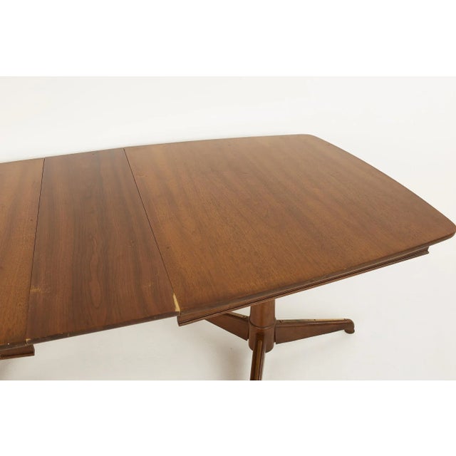 Mid 20th Century Kent Coffey Mid Century Pedestal Base 10 Seater Walnut Dining Table For Sale - Image 5 of 13