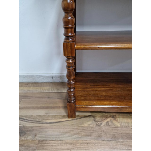 Brown Walnut Wedding Shelf, 1890s For Sale - Image 8 of 9