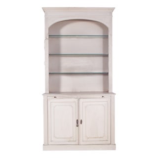 White Painted 2-Door Bookcase, 1890s For Sale