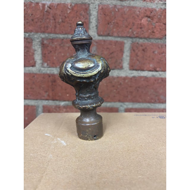 Vintage Solid Brass Finial For Sale - Image 4 of 11