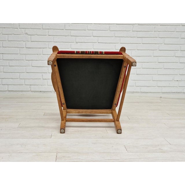 Wood Danish Armchair in Oak Wood & Wool, 1960s For Sale - Image 7 of 18