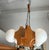 Vintage Scandinavian Pine Chandelier With Frosted Globes For Sale - Image 4 of 6
