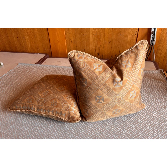 African Fortuny Ashanti Pillows 18", a Pair For Sale - Image 3 of 12