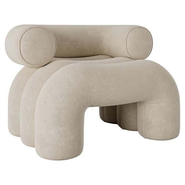 Misty Beige Aurora Armchair by Nelson Araujo For Sale - Image 14 of 14