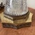 Mid 20th Century Vintage Neoclassical Style Waterford Brilliant Cut Pitcher Vase Table Lamp With Beaded and Sequined Brown Shade For Sale - Image 5 of 12