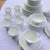 1990s Villeroy and Boch "Arco Weiss" bone China dishes set // scalloped edge with embossed rim // dishwasher safe fine china // W. Germany For Sale In Kansas City - Image 6 of 9