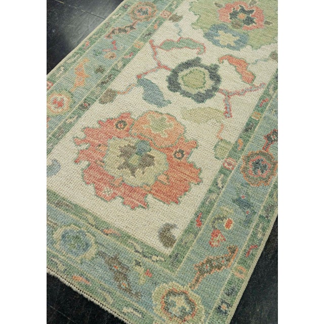 Blue Turkish Oushak Rug 2'10" x 5' #20211 For Sale - Image 8 of 8