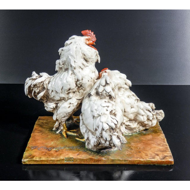 Rooster and Hens Sculpture by G. Cacciapuoti For Sale - Image 18 of 18