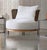 Circular armchair — solid teak, wicker-effect fiber, outdoor fabric cushions. Ø 92 cm · H 92 cm Fiber: Mud (Fango) ·...