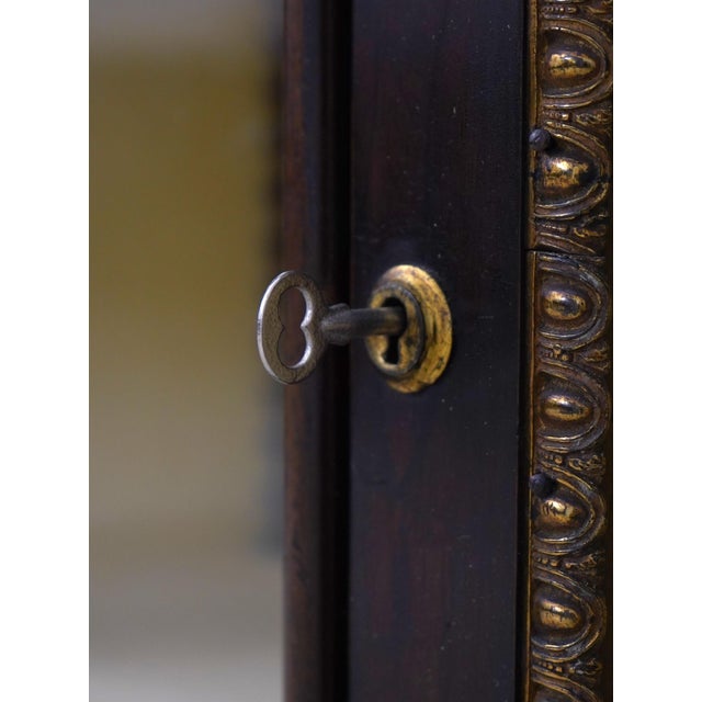 Brown Antique Italian Victorian Style Mahogany Display Cabinet For Sale - Image 8 of 18