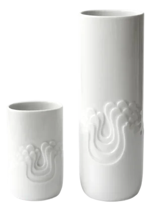 White Porcelain Vases by Tapio Wirkkala, 1970, Set of 2