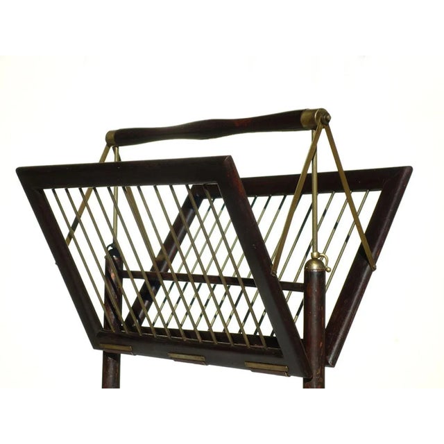 Cesare Lacca Mid-Century Italian Mahogany Magazine Rack by Cesare Lacca, 1950s For Sale - Image 4 of 7