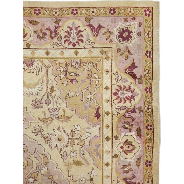 Antique Indian Agra Rug For Sale - Image 4 of 10