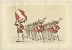H. Jenny, Swiss March of Honor the Thun Militia in Ceremonial Splendor, 1855, Paper