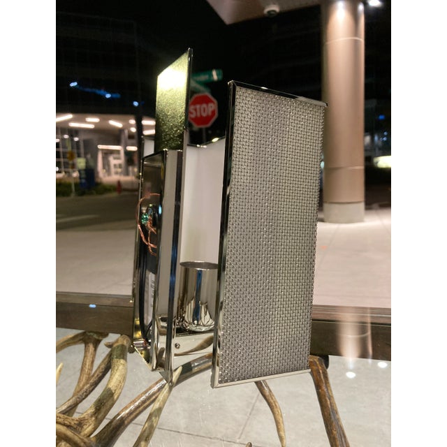 2010s Polished Nickel “Apollo” Wall Sconce With Opaque Shade From Holly Hunt Chicago For Sale - Image 5 of 13