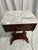 Italian 1960s Marble Top Accent Table With Harp Motif For Sale - Image 3 of 6