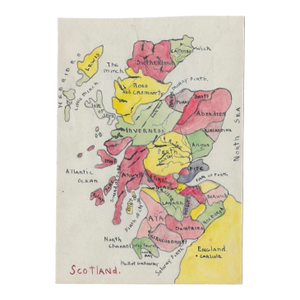 1943 Map of Scotland by William Wood