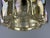 Space Age Glass and Brass Ceiling Lamp from Glashütte Limburg, Germany, 1970s For Sale - Image 12 of 16