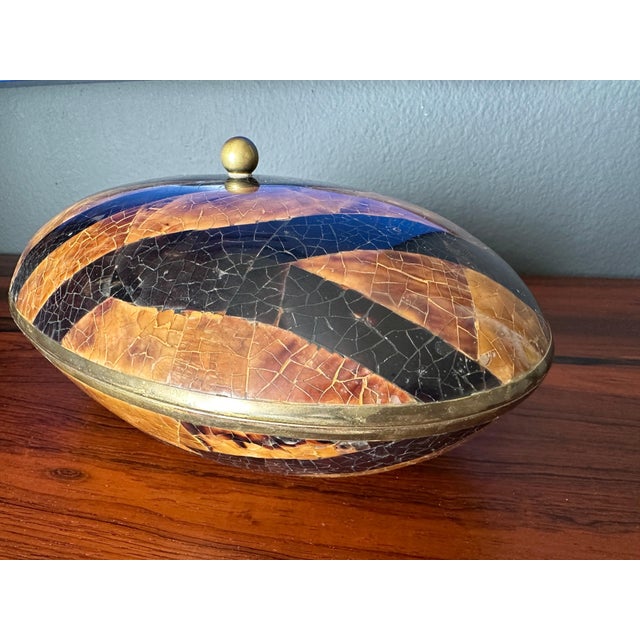 Hollywood Regency Maitland Smith Jewelry Box For Sale - Image 3 of 12