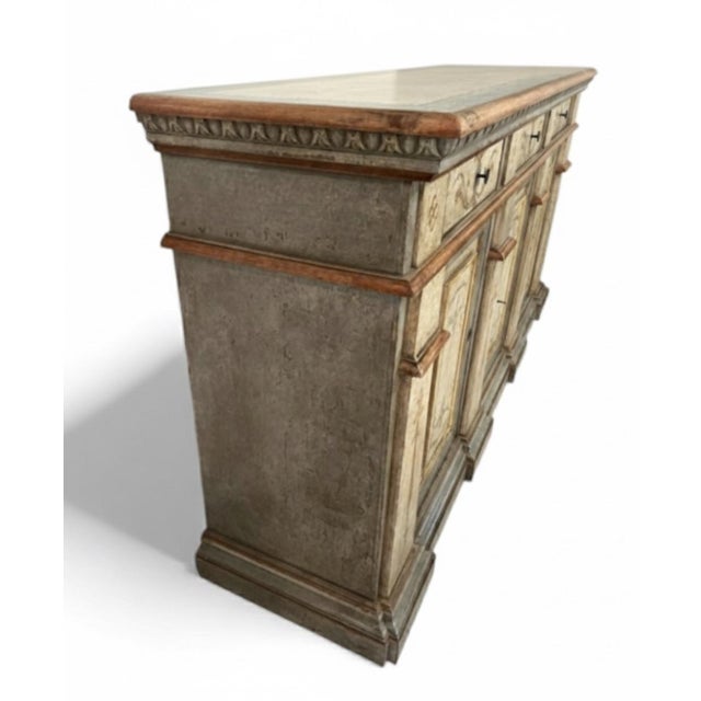1990s Vintage Italian Painted Sideboard / Server For Sale - Image 5 of 7