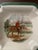 This English Spode equestrian “Homeward” trinket or ashtray with green trim. the tray measures 4.5” by 4.5” by 1 “ and is...