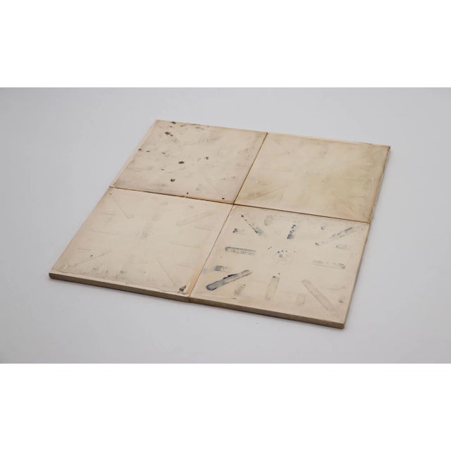 1940s Set of Four Geometric Tiles, Portuguese For Sale - Image 10 of 12