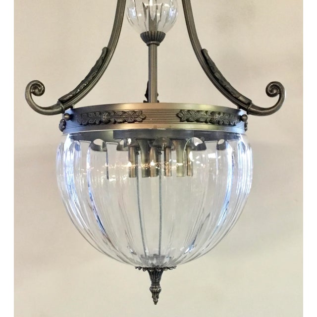 Original Retail Myran Allan Luxury Lighting Traditional Satin Bronze and Cut Crystal Pendant Light, made in Spain,...