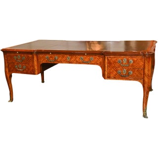 Italian Parquetry Partners Desk For Sale