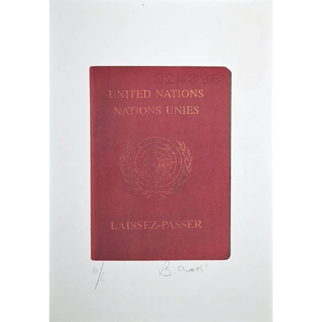 Laissez - Passer is an original lithograph realized by Bettino Craxi in 1994. The artwork is from the portfolio "The...