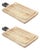 Mango Wood Cutting Board Style Tray (Set of 2) For Sale