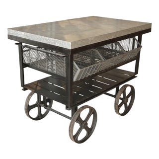 Industrial Rolling Steel Cart For Sale