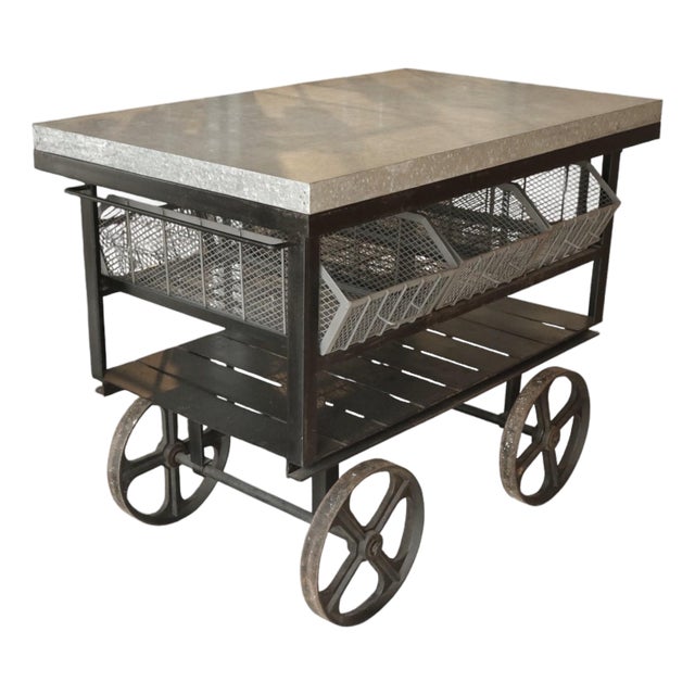 Industrial Rolling Steel Cart For Sale