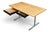 Vintage Mid-Century Modern Oak Writing Desk With Black Drawers & Chrome Base For Sale - Image 13 of 15
