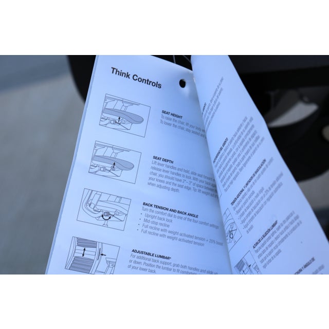 Steelcase Think V2 Ergonomic Executive Chair New Model Grey Fabric, Brand New For Sale - Image 12 of 12